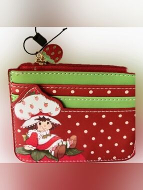 NWT Strawberry Shortcake Wallet/Card Holder - Red and Green